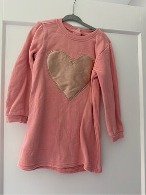 Hatley Girls' Pink Heart Long-Sleeve Dress Top size 3T- Hardly worn